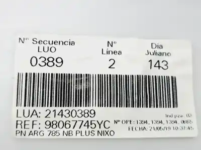 Pezzo di ricambio per auto di seconda mano rivestimento portiera posteriore sinistra per citroen c4 picasso/spacetourer origins riferimenti oem iam 98067745yc  