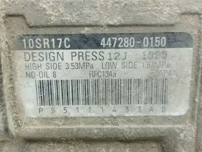 Peça sobressalente para automóvel em segunda mão compressor de ar condicionado a/a a/c por dodge journey se referências oem iam 4472800150  