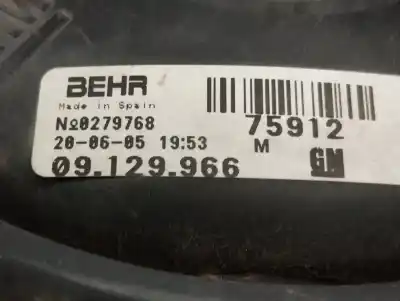 Peça sobressalente para automóvel em segunda mão termoventilador elétrico por opel combo corsa c referências oem iam 09129966  