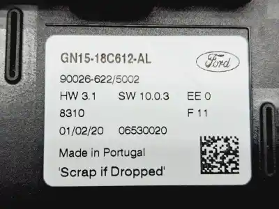 Peça sobressalente para automóvel em segunda mão comando de sofagem (chauffage / ar condicionado) por ford puma hybrid titanium referências oem iam gn1518c612al  