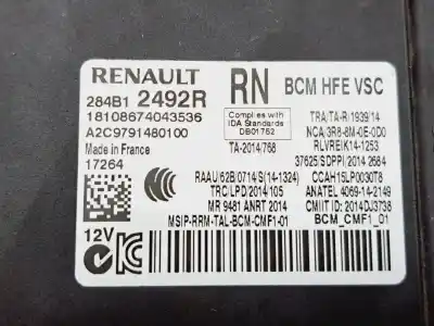 Peça sobressalente para automóvel em segunda mão módulo eletrônico por renault kadjar (ha_, hl_) 1.6 dci 130 referências oem iam 284b12492r