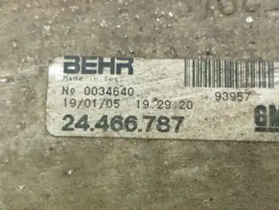 Second-hand car spare part intercooler for opel corsa c 1.3 16v cdti cat (z 13 dt / ln9) oem iam references 24466787  
