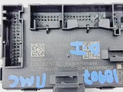 Second-hand car spare part electronic module for volkswagen troc d11 basis oem iam references 5q4959593p  