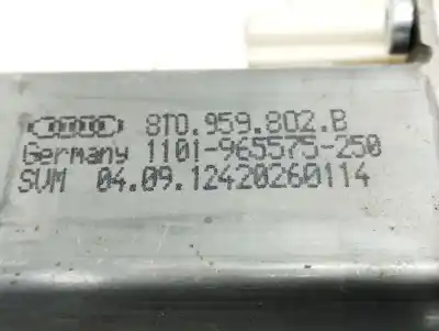 Peça sobressalente para automóvel em segunda mão motor elevador vidro dianteiro direito por audi a5 (8t3) 3.0 tdi quattro referências oem iam 8t0959802b  
