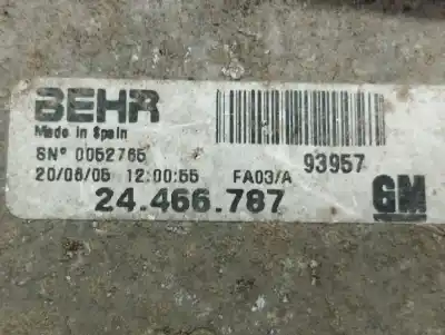 Second-hand car spare part intercooler for opel combo corsa c oem iam references 24466787  