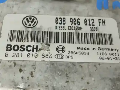 Second-hand car spare part ecu engine control for seat leon (1m1) 1.9 tdi oem iam references 038906012fn  