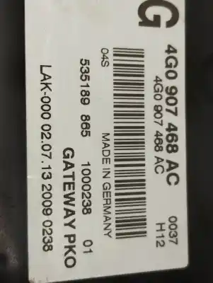 Tweedehands auto-onderdeel elektronische module voor audi a6 c7 avant (4g5, 4gd) 2.0 tfsi oem iam-referenties 4g0907468ac