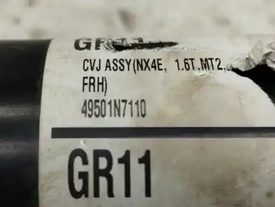Peça sobressalente para automóvel em segunda mão transmissão dianteira direita por hyundai tucson (nx) klass 2wd referências oem iam 