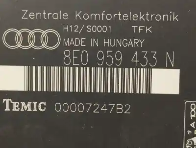 Second-hand car spare part body control unit for audi a4 berlina (8e) 8e oem iam references 8e0959433  