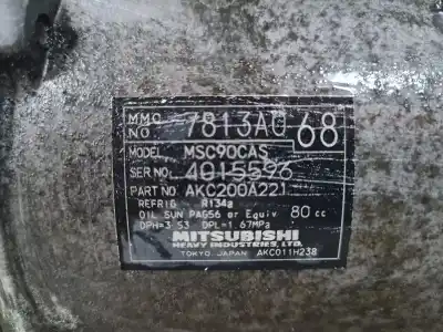 Автозапчастина б/у компресор кондиционера для mitsubishi outlander (cw0) challenge 4wd посилання на oem iam 7813a068