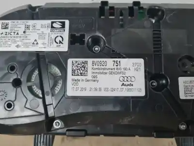 Pièce détachée automobile d'occasion COMPTEUR DE VITESSE TABLEAU DE BORD pour AUDI A3 (8V)  Références OEM IAM 8V0920751  
