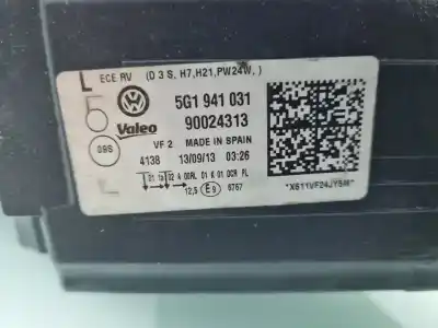 Gebrauchtes Autoersatzteil linker scheinwerfer zum volkswagen golf vii lim. (5g1) advance bluemotion oem-iam-referenzen 5g1941031  