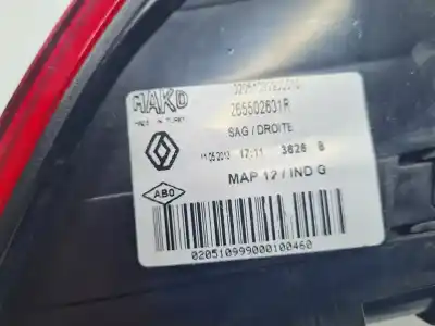 Автозапчасти б/у правый задний фонарь за renault clio iv authentique ссылки oem iam 265502631r  