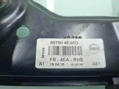 Peça sobressalente para automóvel em segunda mão elevador de vidros dianteiro direito por nissan qashqai (j11) acenta referências oem iam 807004ea0c