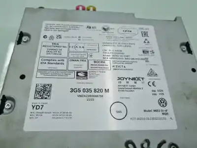 Pièce détachée automobile d'occasion système de navigation gps pour volkswagen t-cross advance références oem iam 3g5035820m