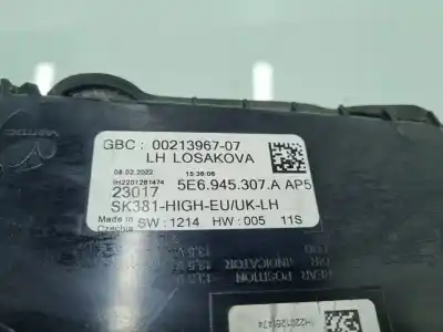 Автозапчастина б/у внутрішній лівий задній ліхар для skoda octavia lim. (nx3) ambition посилання на oem iam 5e6945307a  