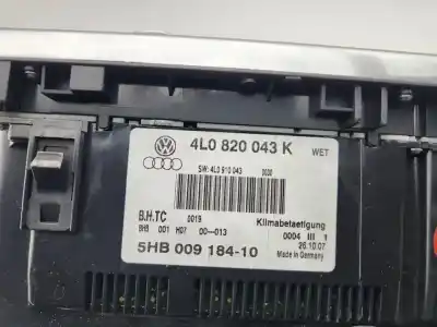 Second-hand car spare part heating / air conditioning control panel for audi q7 (4l) 3.0 v6 24v tdi oem iam references 4l0820043k  