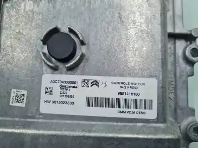 Second-hand car spare part ecu engine control for citroen c4 pure tech 130 cv / 96 kw oem iam references 9851418180  
