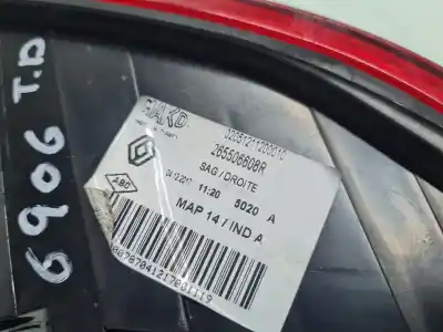 Second-hand car spare part right tailgate light for renault clio iv business oem iam references 265506608r  