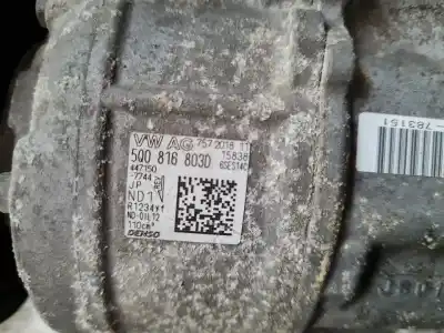 Автозапчастина б/у компресор кондиционера для volkswagen t-roc (a11, d11) 1.0 tsi посилання на oem iam 5q0816803d  