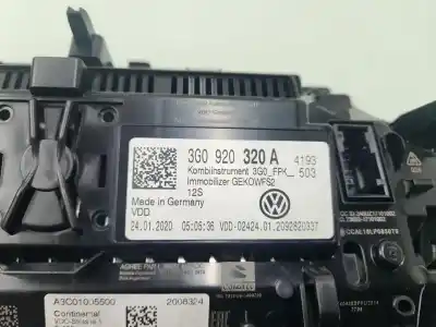 Автозапчастина б/у панель інструментів для volkswagen passat variant (cb5) r-line 150 cv / 110 kw посилання на oem iam 3g0920320a   Автозапчастина б/у панель інструментів для volkswagen passat variant (cb5) r-line 150 cv / 110 kw посилання на oem iam 3g0920320a