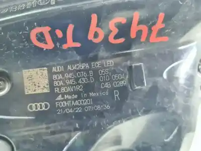 Peça sobressalente para automóvel em segunda mão farolim traseiro direito por audi q5 sportback (fyt) 40 tdi quattro referências oem iam 80a945076b