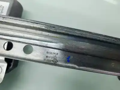 Second-hand car spare part passenger side right window regulator for renault express advance 95 cv / 70 kw oem iam references 807201941r  