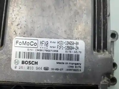 Second-hand car spare part ecu engine control for ford grand c-max (ceu) trend 120 cv / 88 kw oem iam references h1d112a650ba