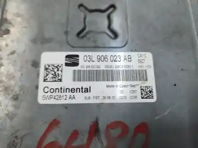 Peça sobressalente para automóvel em segunda mão centralina de motor uce por seat leon (1p1) reference referências oem iam 03l906023ab  