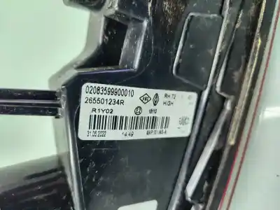 Автозапчасти б/у внутренний правый задний фонарь за renault captur ii techno ссылки oem iam 265501234r  