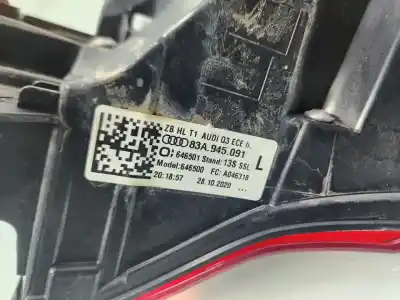 Second-hand car spare part left tailgate light for audi q3 (f3b) 35 tdi oem iam references 83a945091  