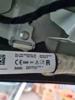 Pièce détachée automobile d'occasion airbag de toit avant droit pour jeep renegade limited 4x4 170 cv / 125 kw références oem iam 00520901500