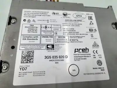 Second-hand car spare part gps navigation system for volkswagen tiguan (ad1, ax1) 2.0 tdi oem iam references 3g5035820d  
