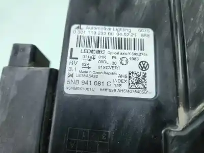 Second-hand car spare part left headlight for volkswagen tiguan (ad1, ax1) 2.0 tdi oem iam references 5nb941081c  