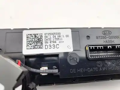 Peça sobressalente para automóvel em segunda mão comando de sofagem (chauffage / ar condicionado)  por kia niro concept referências oem iam 97250g5330  