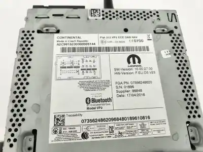 Second-hand car spare part multifunction display for fiat 500 500 lounge 80 cv / 59kw oem iam references 7356248620  