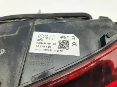 Pezzo di ricambio per auto di seconda mano luce di coda interna destra per citroen c5 x 1.6 plug-in feel 150 cv / 110 kw riferimenti oem iam 9834936180  