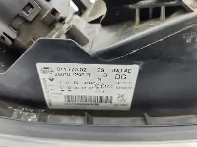 Second-hand car spare part right headlight for renault kadjar xmod 110 cv / 81 kw oem iam references 260107249r  