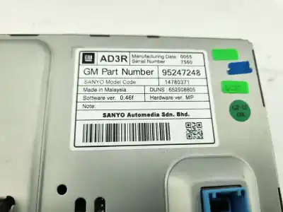 Second-hand car spare part multifunction display for opel astra j lim. excellence oem iam references 95247248  