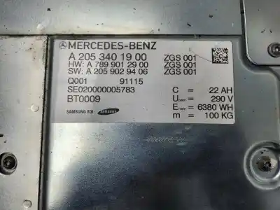 Recambio de automóvil de segunda mano de BATERIA para MERCEDES-BENZ CLASE C (W205) FAMILIAR C 350 T e (205.247) 279 CV / 205 KW referencias OEM IAM A2053401900  