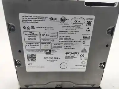 Peça sobressalente para automóvel em segunda mão módulo / sistema de navegação gps por skoda superb iii ranchera familiar (3v5) 2.0 tdi referências oem iam 3v0035820k
