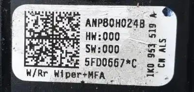 Peça sobressalente para automóvel em segunda mão comutador de limpa vidros por seat leon (1p1) 1.6 referências oem iam 1k0953519a