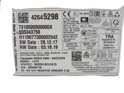 Second-hand car spare part gps navigation system for opel corsa e 120 aniversario oem iam references 42645298  