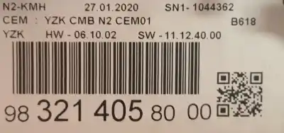 Peça sobressalente para automóvel em segunda mão quadrante por citroen c3 puretch 68 live 1.0 50kw referências oem iam 983214058000