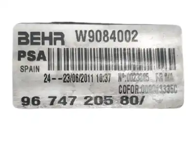Second-hand car spare part intercooler for citroen c4 picasso exclusive oem iam references 9674720580  