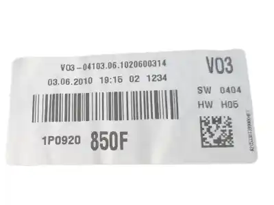 Second-hand car spare part dashboard for seat leon (1p1) reference oem iam references 1p0920850f  