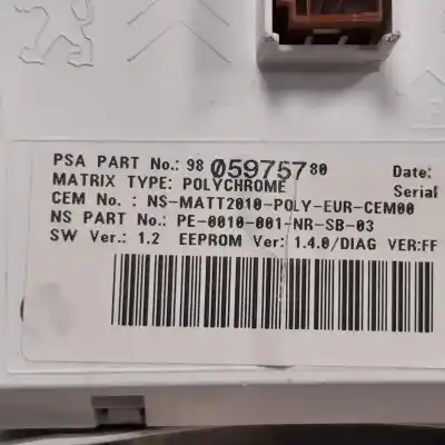 Peça sobressalente para automóvel em segunda mão quadrante por peugeot 508 gt line referências oem iam 9805975780  