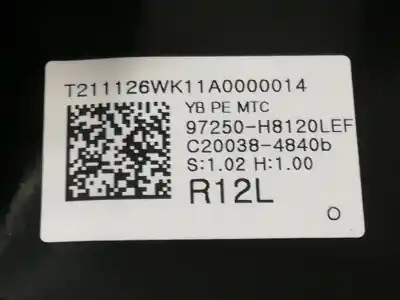 Second-hand car spare part heating / air conditioning control panel for kia stonic (ybcuv) vision 84 cv / 62 kw oem iam references 8120qkx226