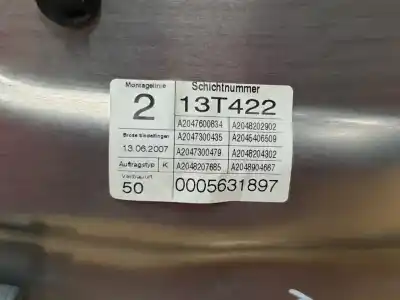 Автозапчастина б/у регулятор скла заднього правого для mercedes-benz clase c (w204) berlina c 220 cdi (204.008) 170 cv / 125 kw посилання на oem iam 981695103