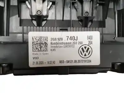 Second-hand car spare part dashboard for volkswagen polo advance oem iam references 2g0920740j  